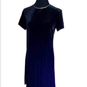 Vintage velvet dress with rhinestone collar.  EUC